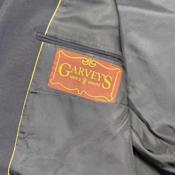 Garverys Cambridge Belair Blazer Patch Pockets Wool Sport Coat England Blue 44R - Picture 10 of 13